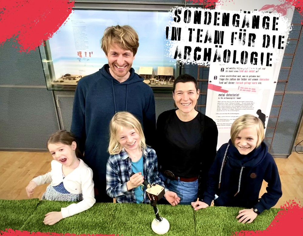 Familie in der Ausstellung