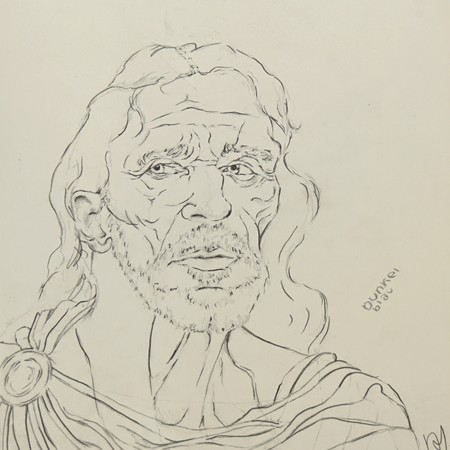 Nele Hülsmann, Untitled, 24 x 25 cm, Grafitsift auf Papier, 2025.