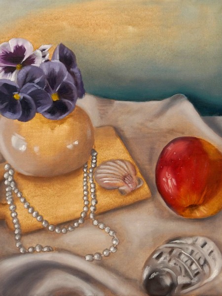 Julia Kalus, Assosziation mit Venus, 50 x 60 cm, Öl auf Leinwand, 2025.